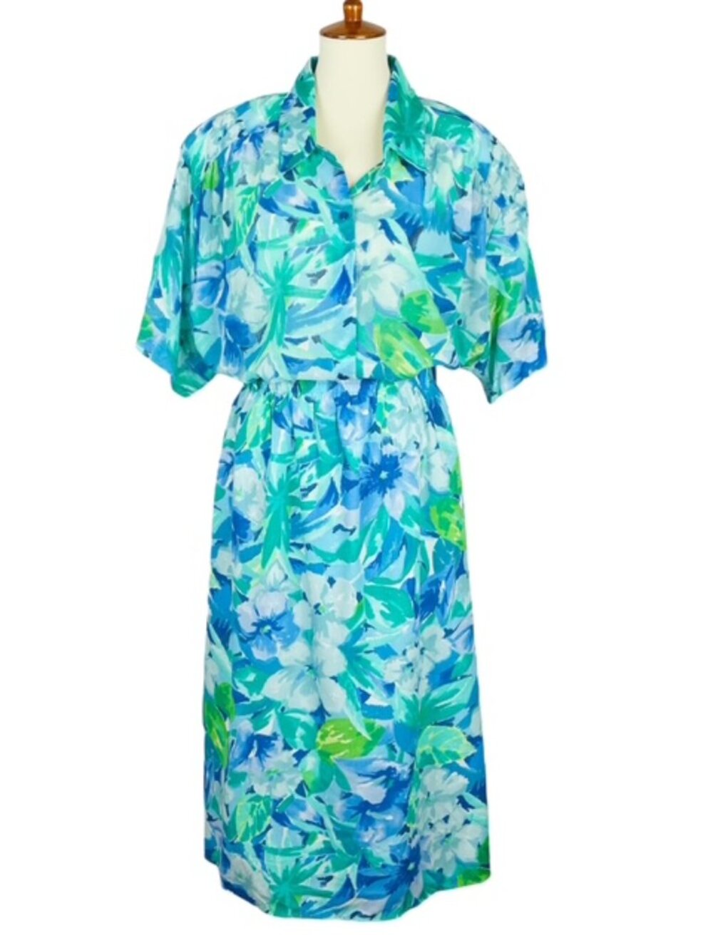 True Vtg Villager Skirt Set Sz 2X 3X Floral Tropical Beach Summer Resort Modest